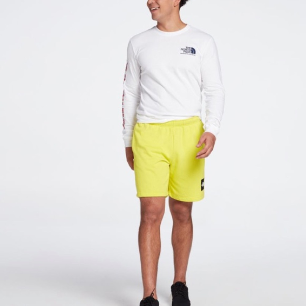 North Face Sweat Shorts Neon Yellow NWT Men’s Casual Loungewear